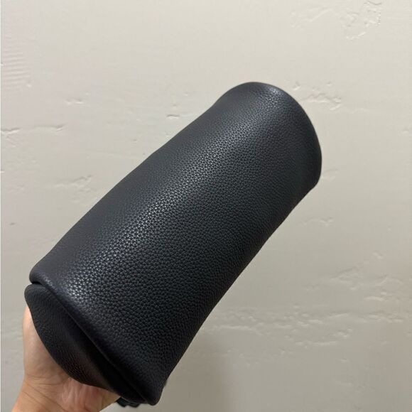 Black Togo Cowhide Leather Handmade Kisslock Baguette Bag With 3 Strap Styles - Picture 14 of 16